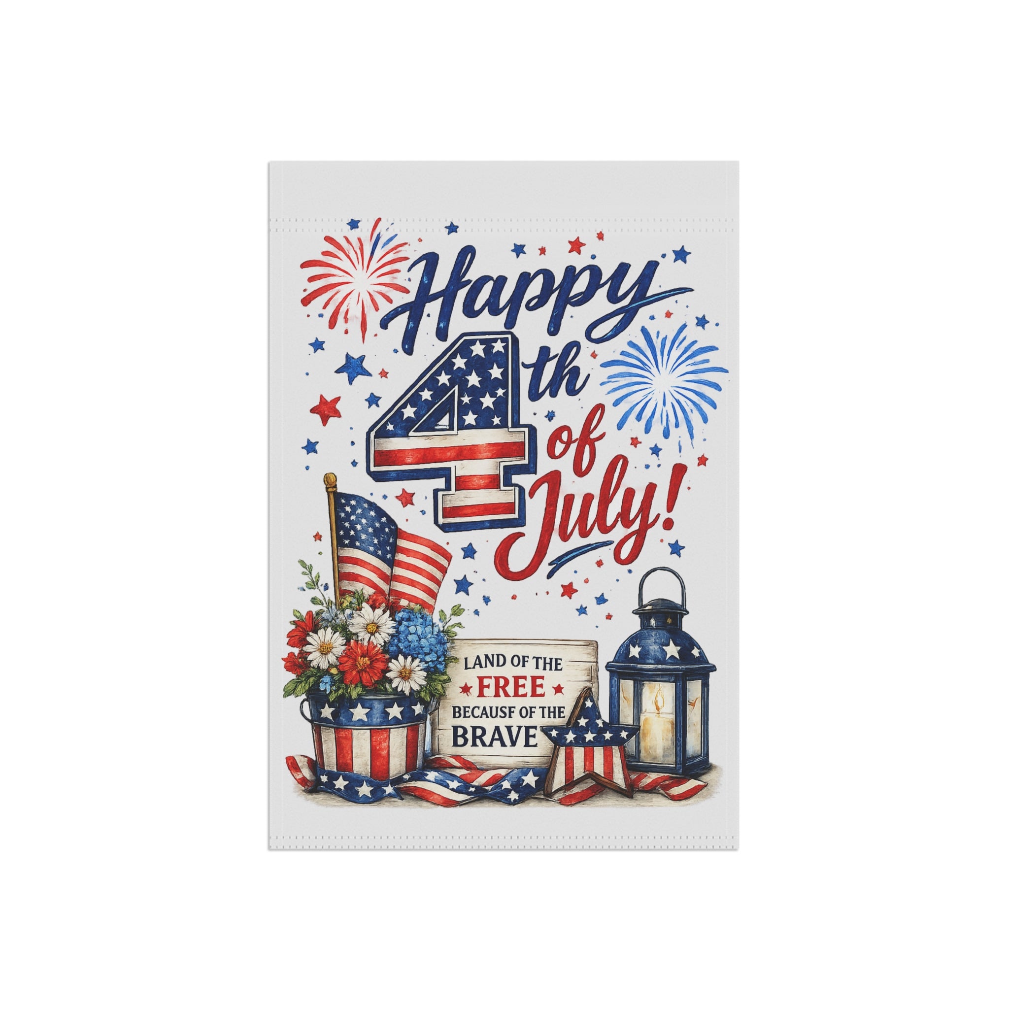 Happy 4th of July Garden Flag | Patriotic Garden Banner