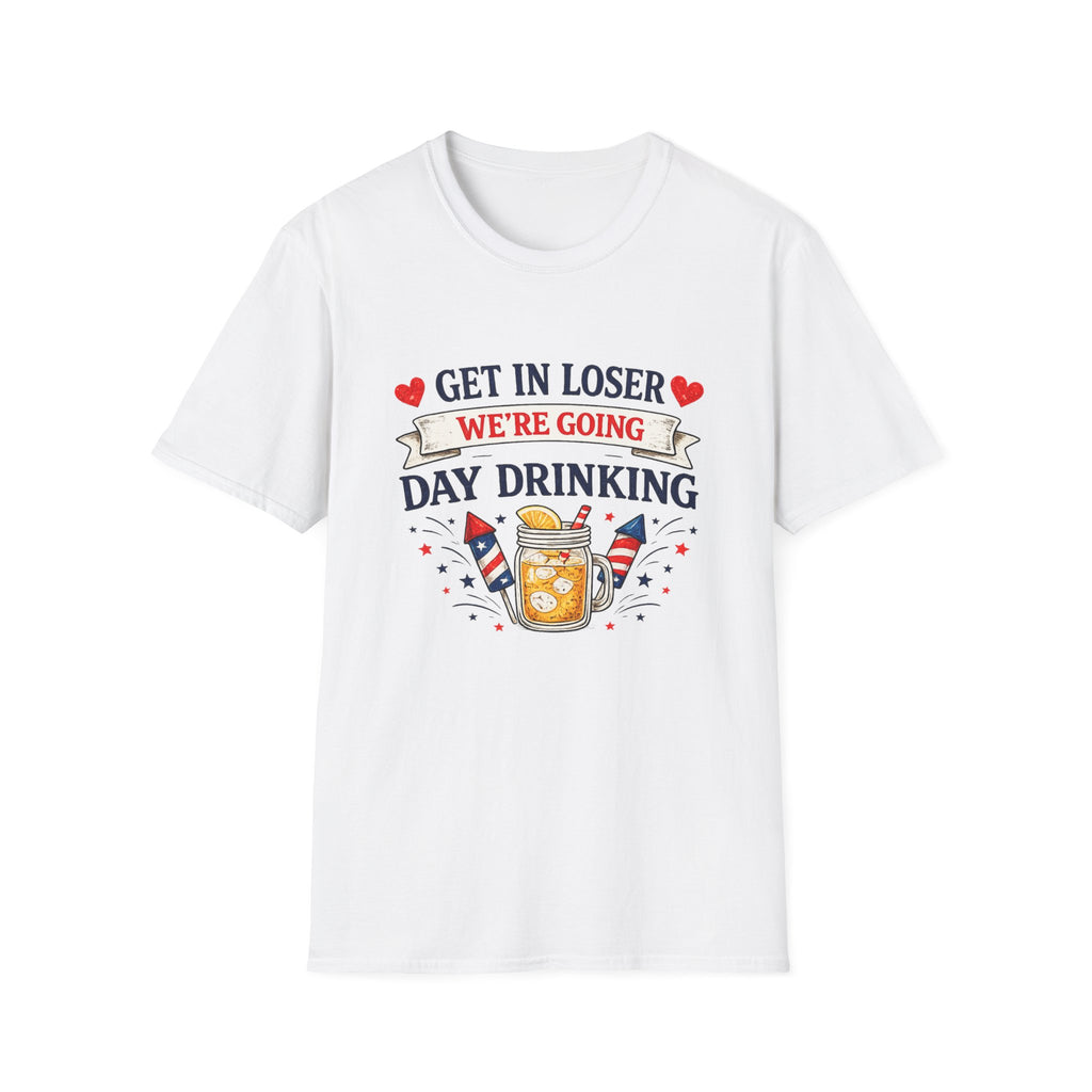 Get In Loser We're Going Day Drinking T-Shirt | Cocktail Graphic Tee