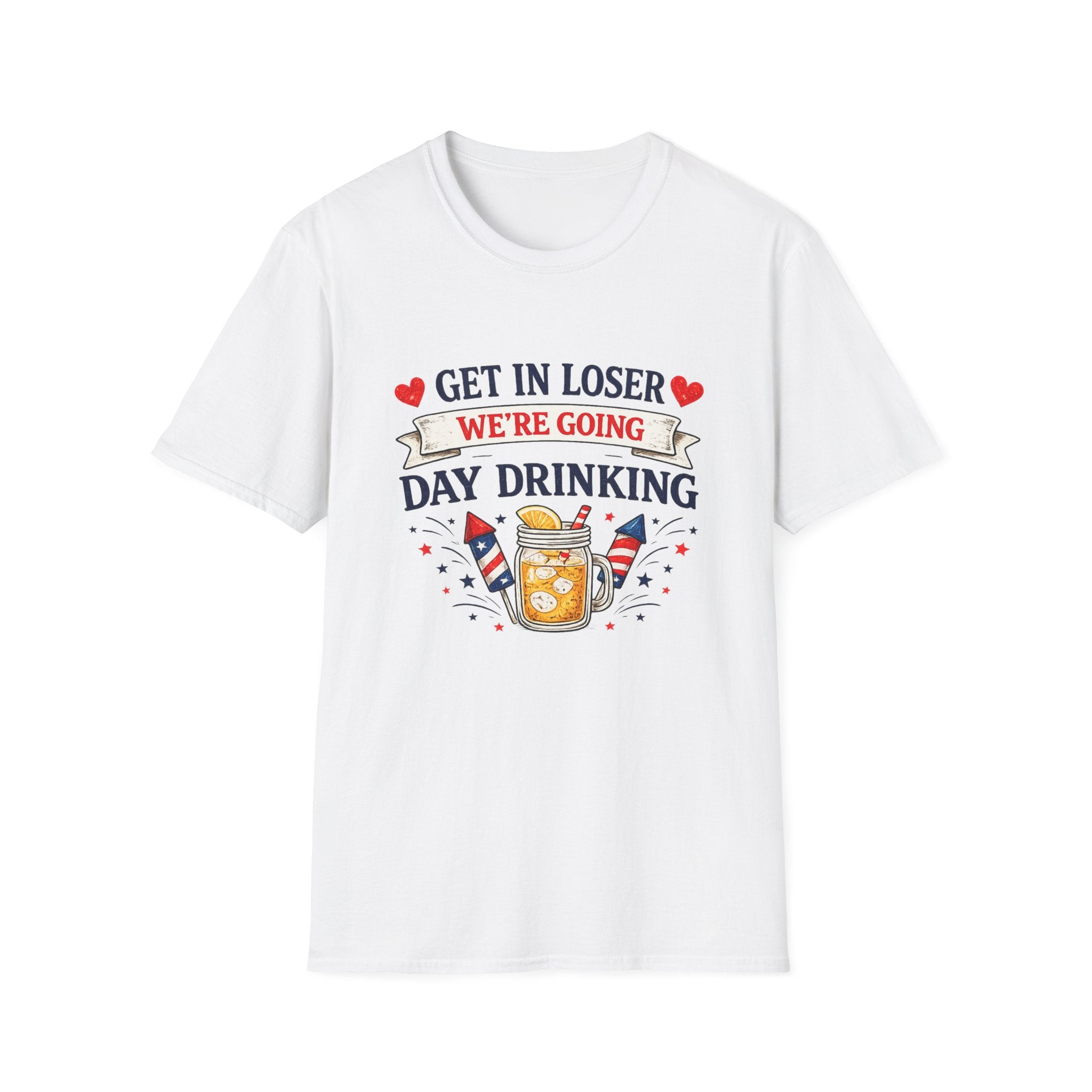 Get In Loser We're Going Day Drinking T-Shirt | Cocktail Graphic Tee