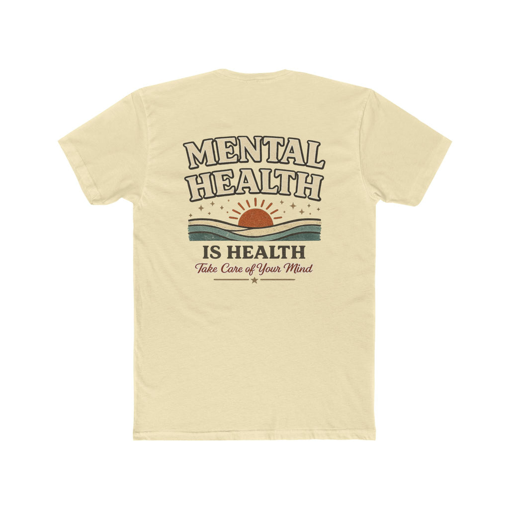 Mental Health Is Health Tee | Retro Sunrise, Take Care of Your Mind