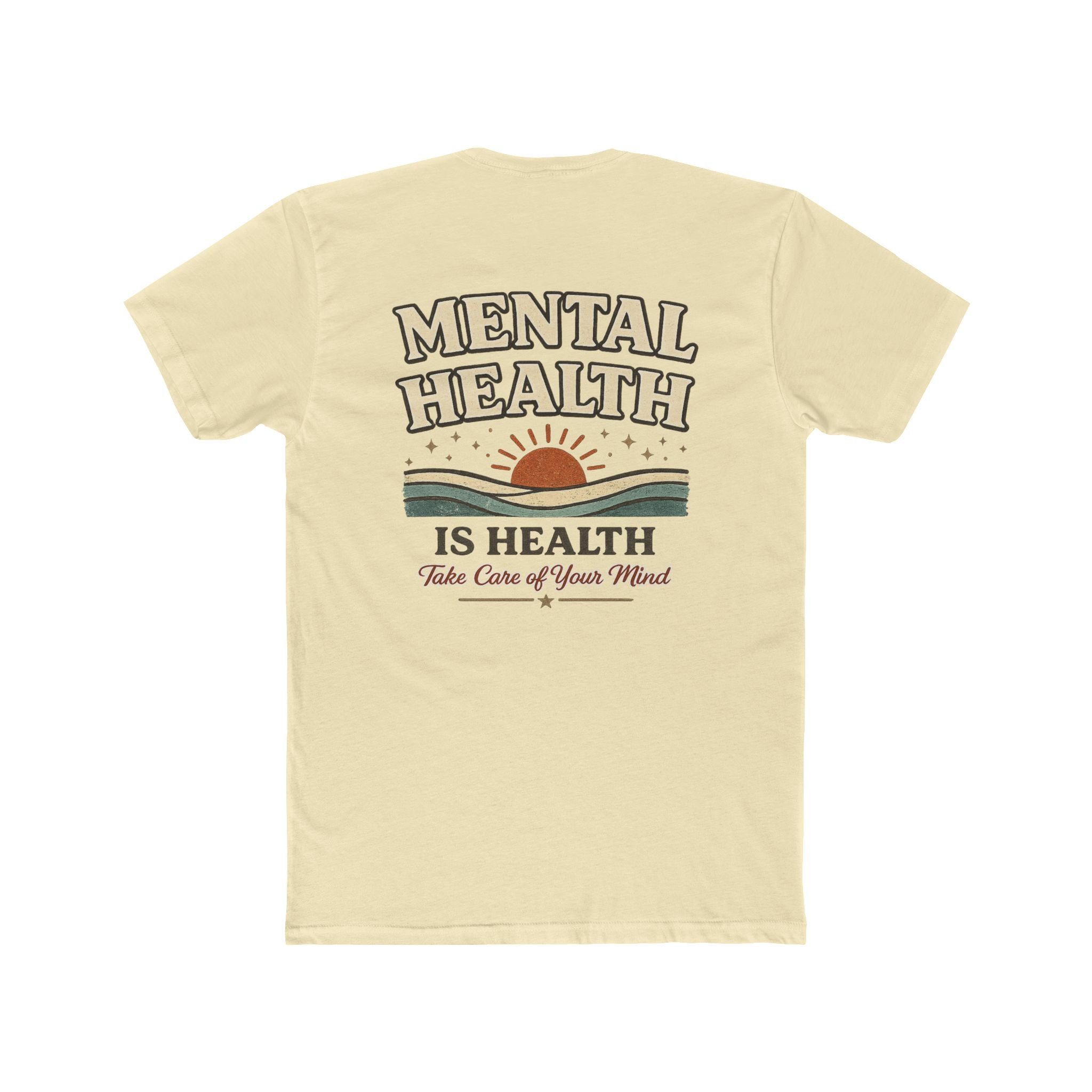 Mental Health Is Health Tee | Retro Sunrise, Take Care of Your Mind