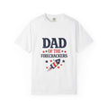 Dad of the Firecrackers T-shirt | Patriotic 4th of July Rocket Stars Design