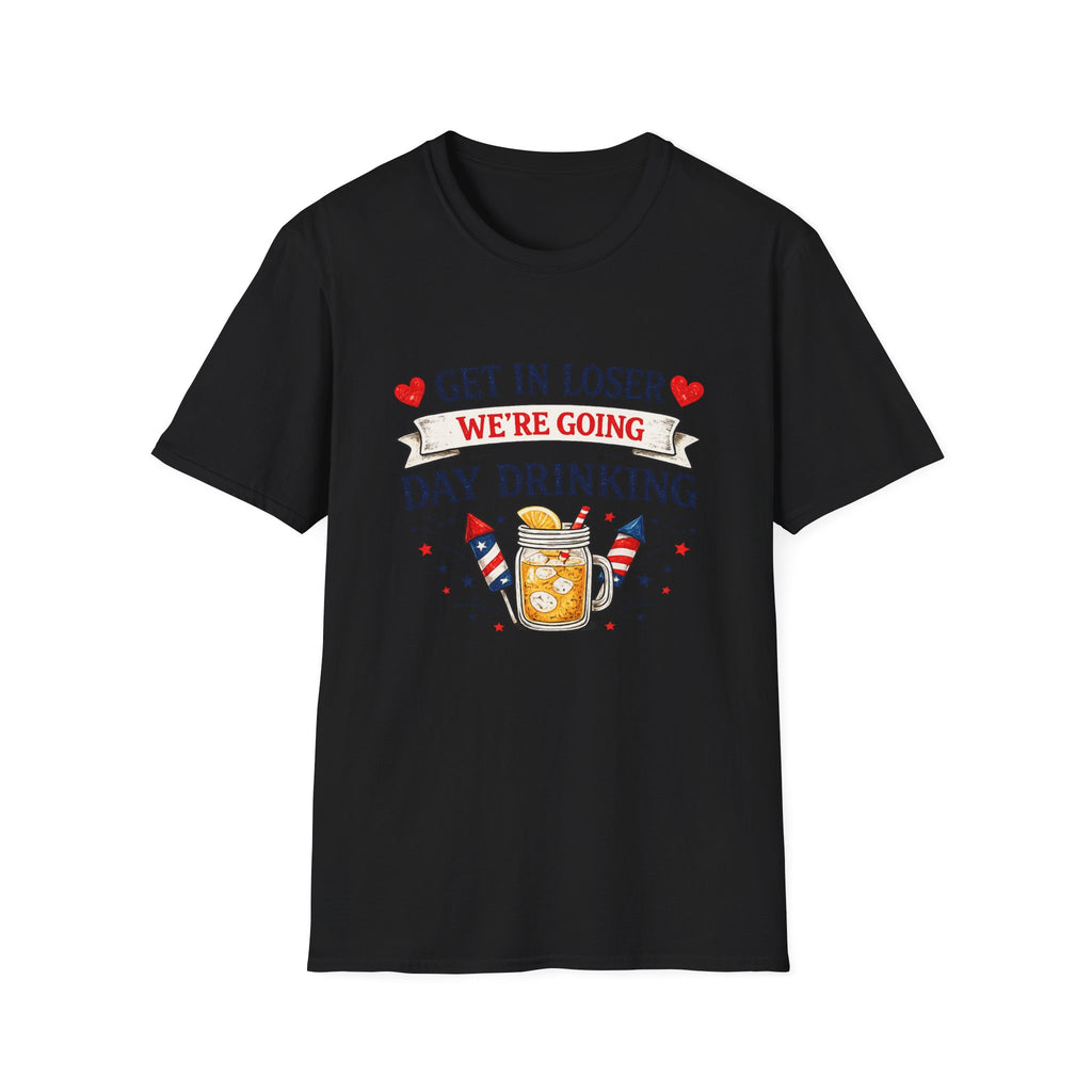 Get In Loser We're Going Day Drinking T-Shirt | Cocktail Graphic Tee