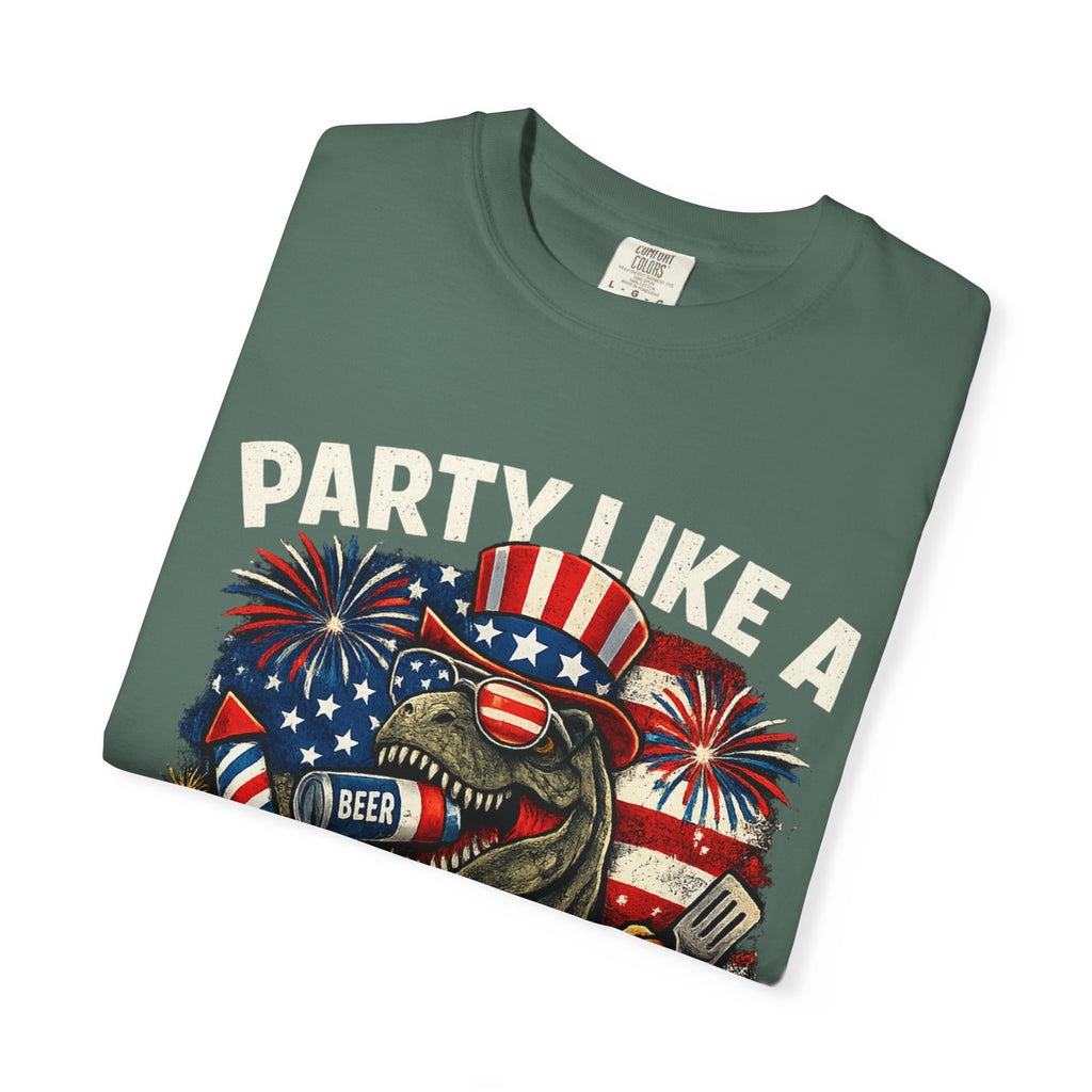 'Merica REX T-Shirt — Patriotic American Flag T-Rex Graphic Tee (Fourth of July)