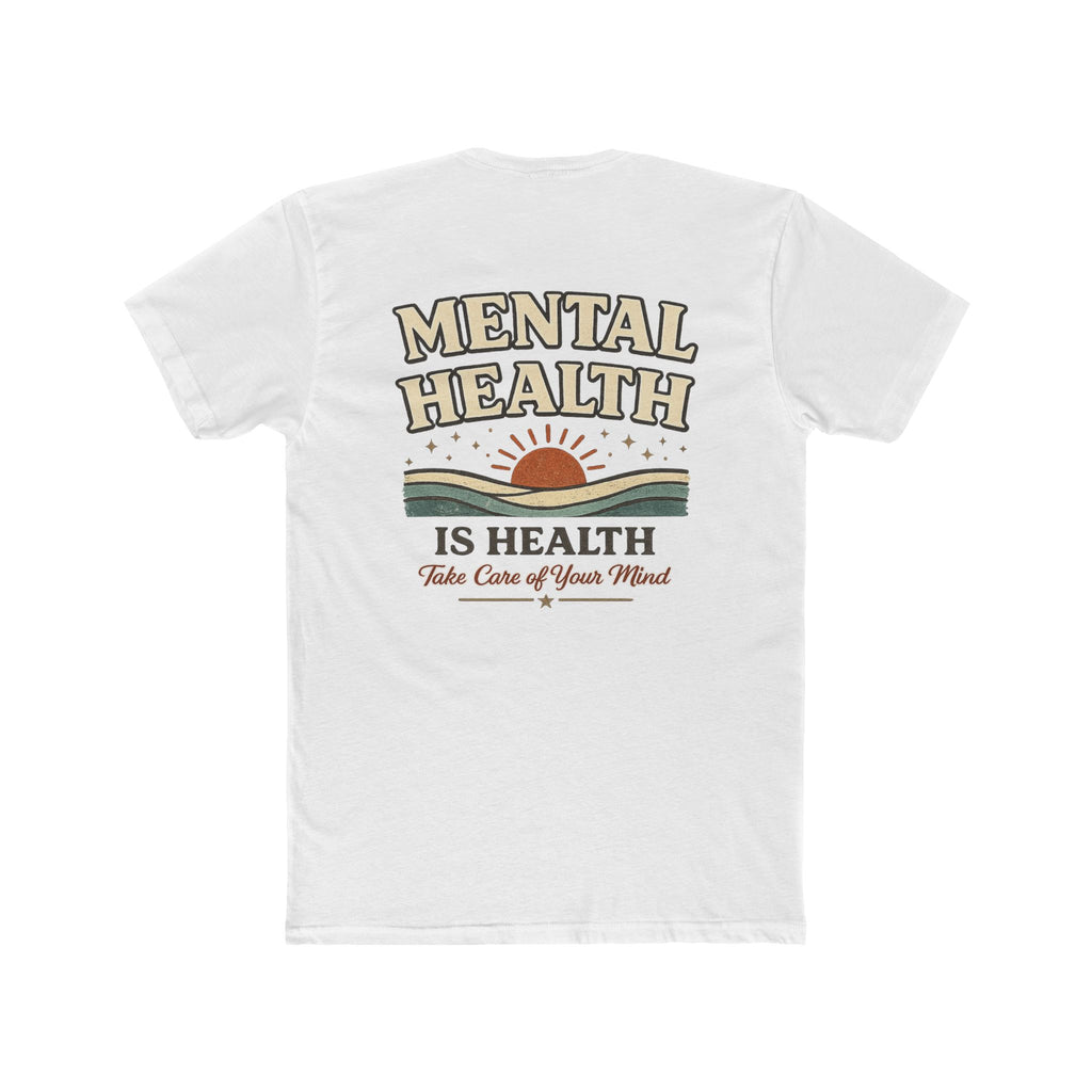Mental Health Is Health Tee | Retro Sunrise, Take Care of Your Mind