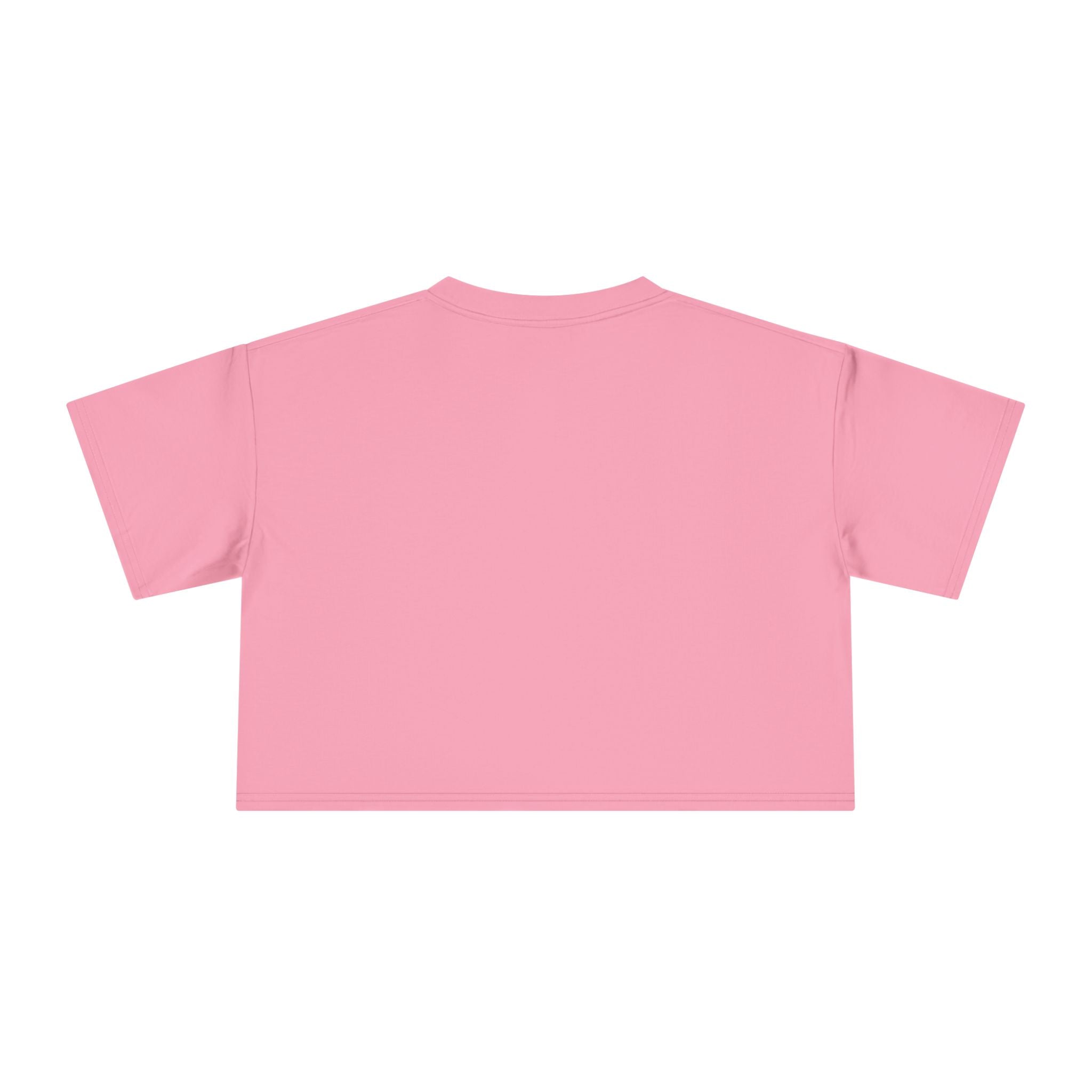 Beach Please graphic Crop Tee | tropical letters, pink bow
