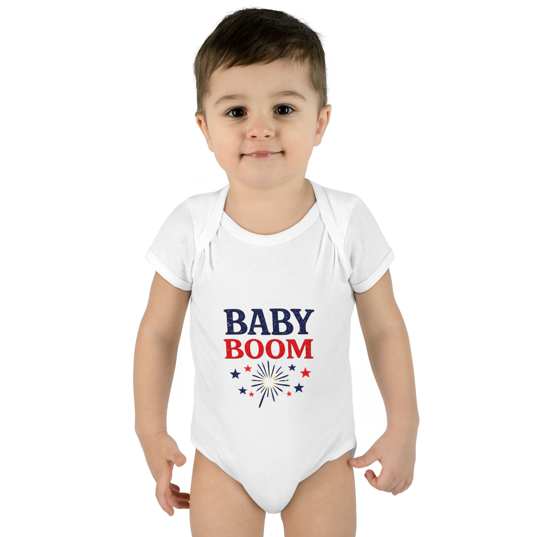 Baby Boom Infant Bodysuit | Patriotic Firework Stars