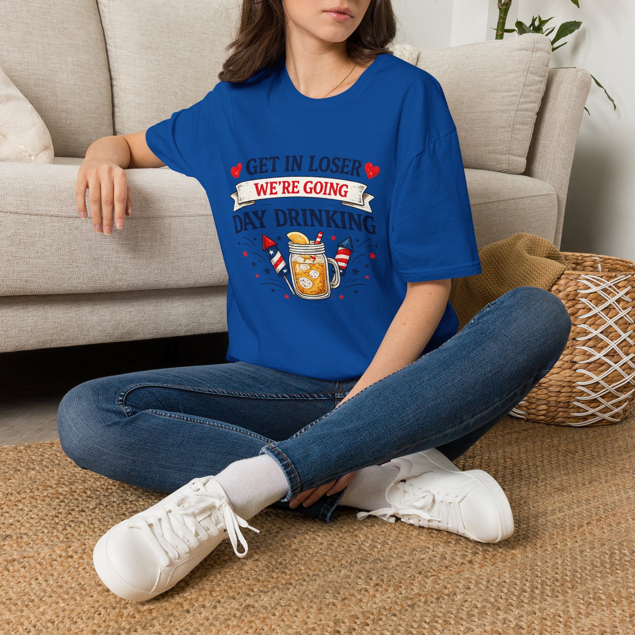 Get In Loser We're Going Day Drinking T-Shirt | Cocktail Graphic Tee