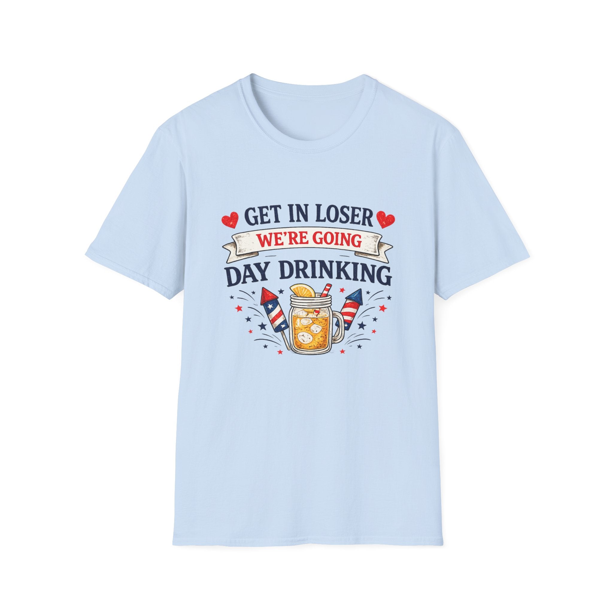 Get In Loser We're Going Day Drinking T-Shirt | Cocktail Graphic Tee