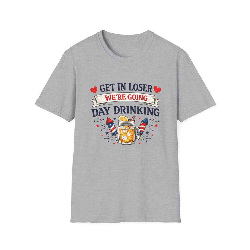 Get In Loser We're Going Day Drinking T-Shirt | Cocktail Graphic Tee