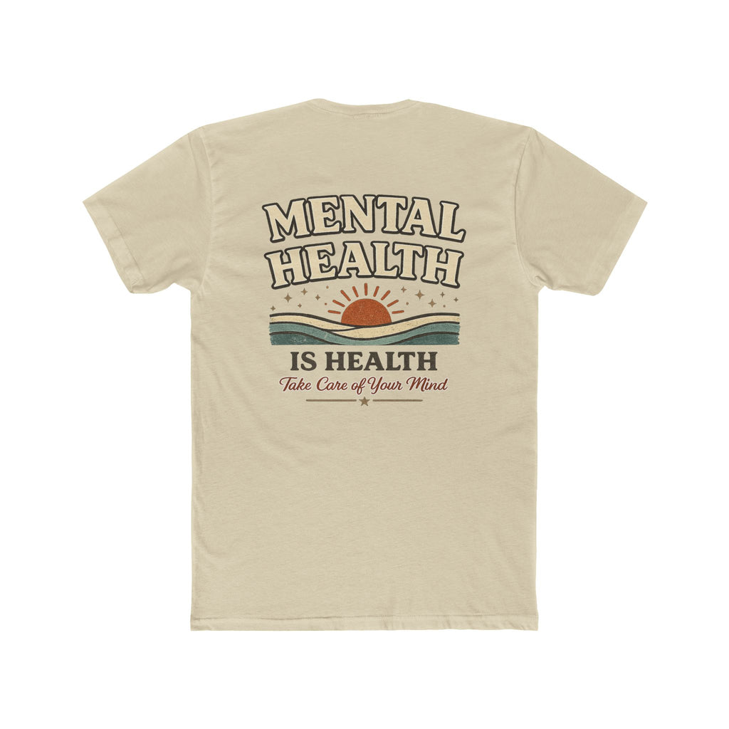 Mental Health Is Health Tee | Retro Sunrise, Take Care of Your Mind
