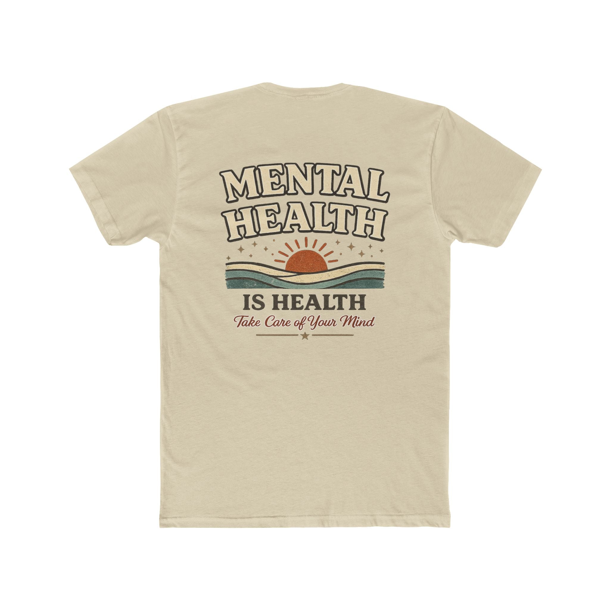 Mental Health Is Health Tee | Retro Sunrise, Take Care of Your Mind