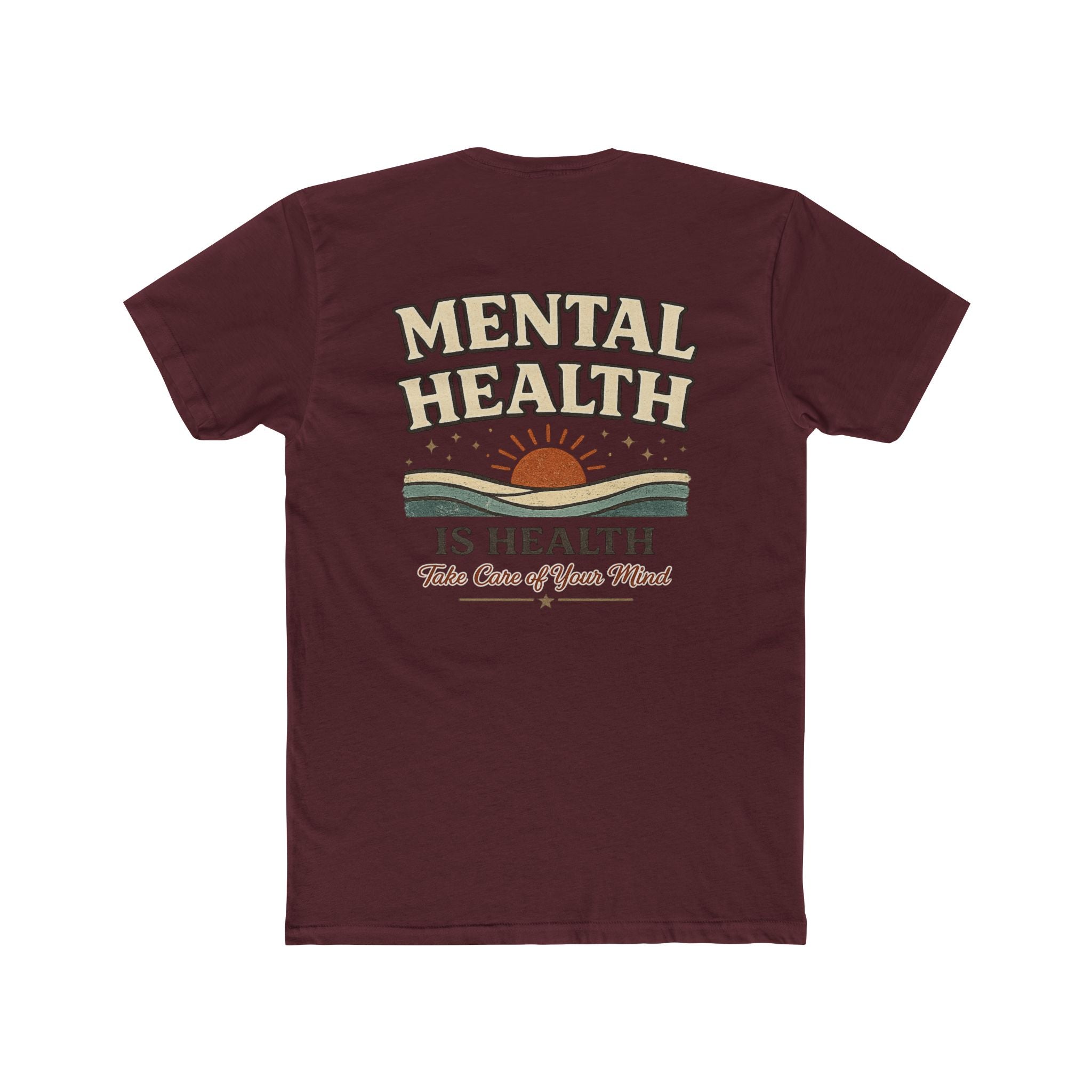 Mental Health Is Health Tee | Retro Sunrise, Take Care of Your Mind