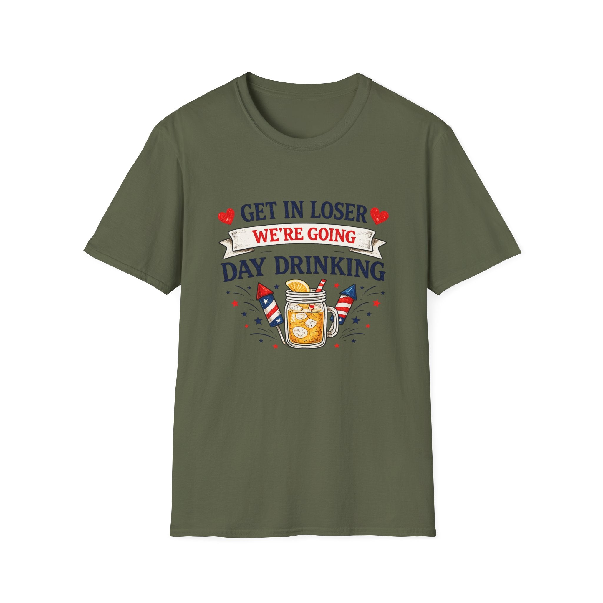 Get In Loser We're Going Day Drinking T-Shirt | Cocktail Graphic Tee