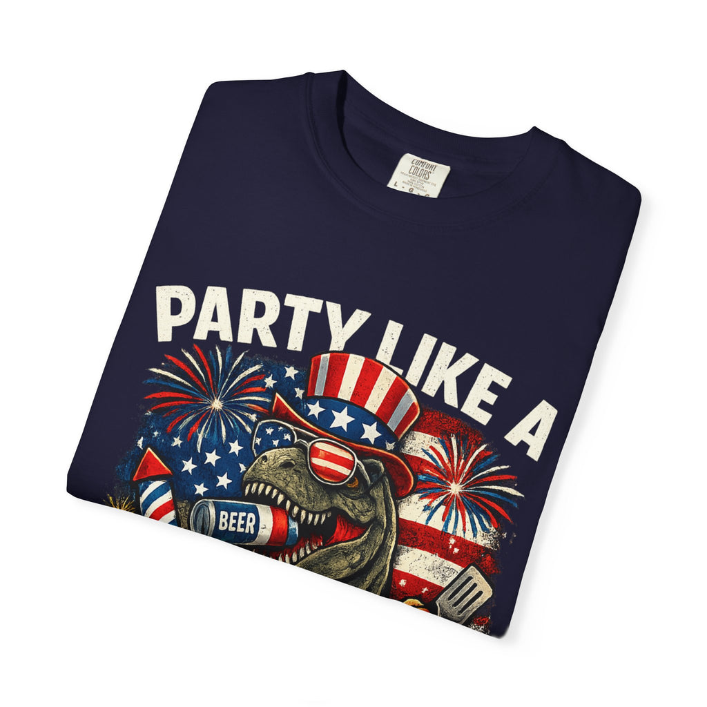'Merica REX T-Shirt — Patriotic American Flag T-Rex Graphic Tee (Fourth of July)