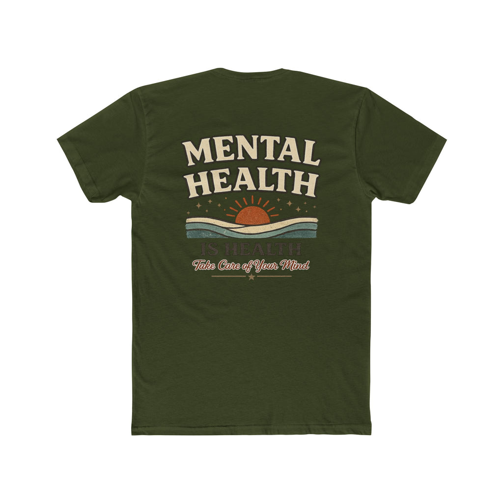 Mental Health Is Health Tee | Retro Sunrise, Take Care of Your Mind