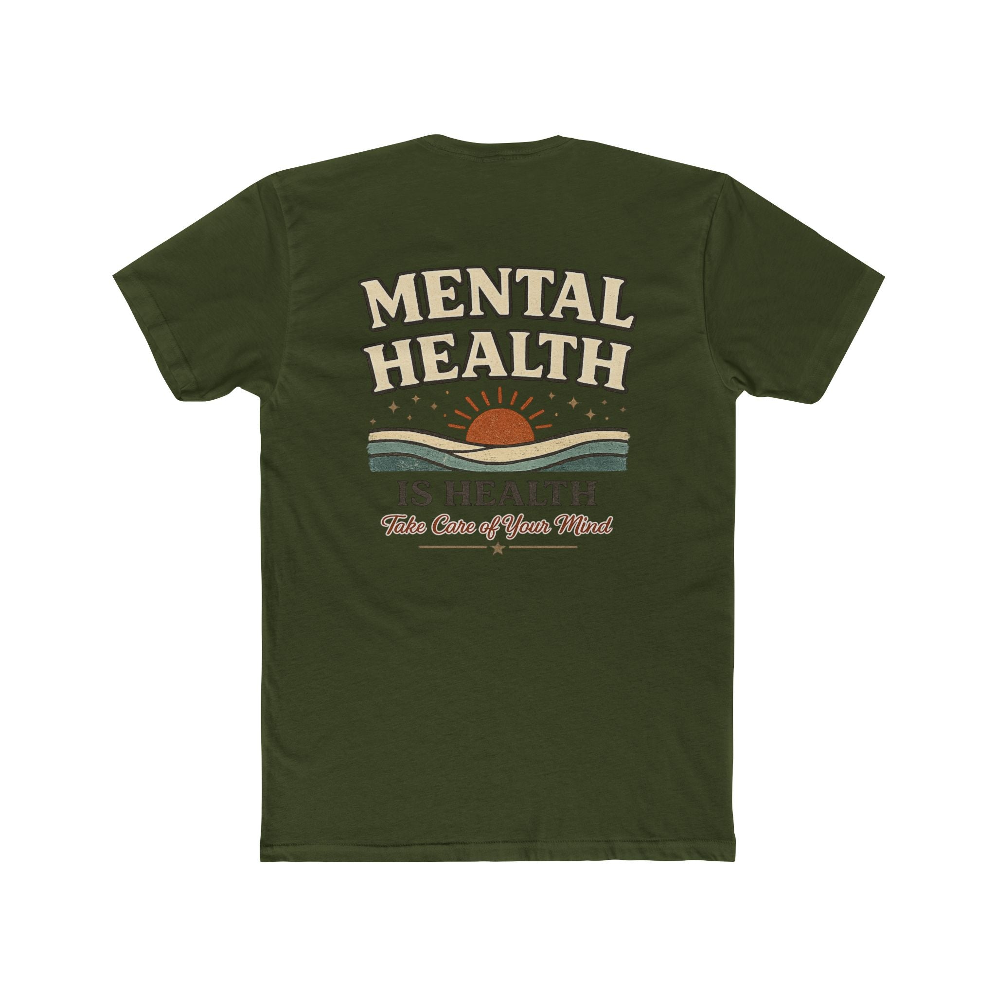 Mental Health Is Health Tee | Retro Sunrise, Take Care of Your Mind
