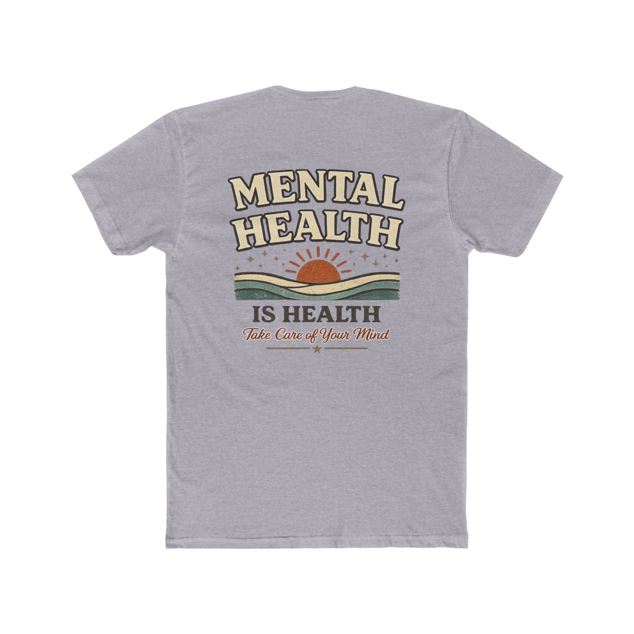 Mental Health Is Health Tee | Retro Sunrise, Take Care of Your Mind