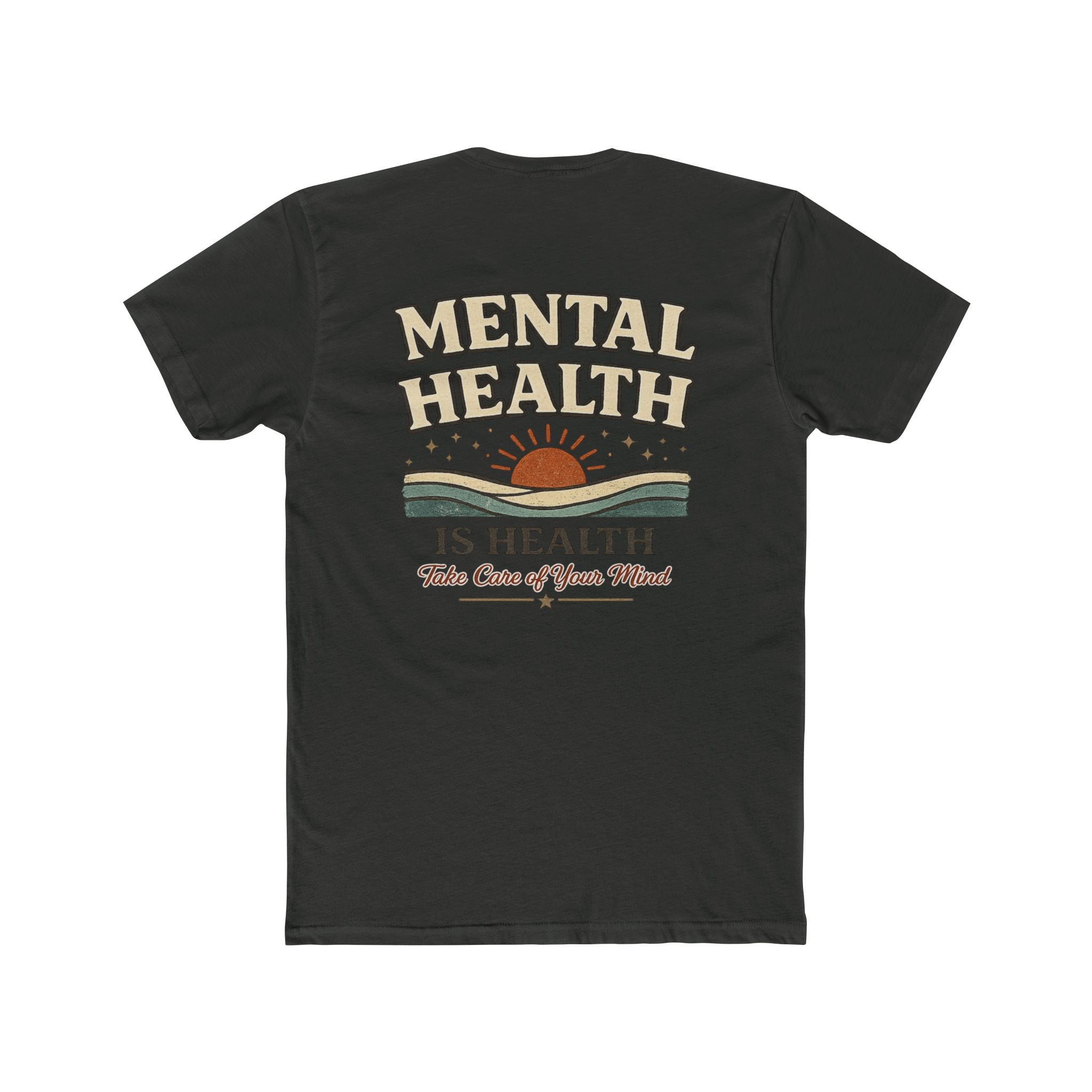 Mental Health Is Health Tee | Retro Sunrise, Take Care of Your Mind