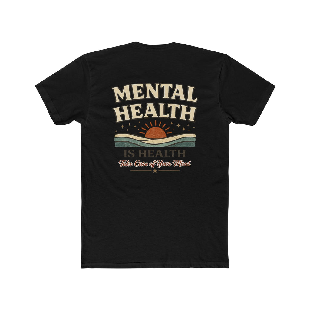 Mental Health Is Health Tee | Retro Sunrise, Take Care of Your Mind