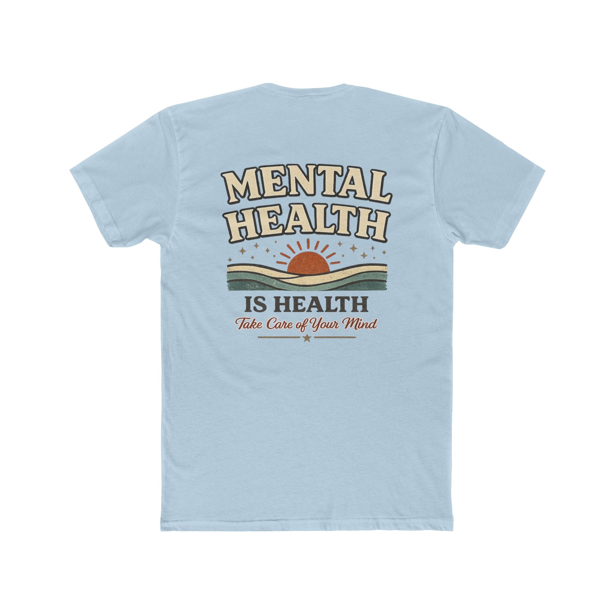 Mental Health Is Health Tee | Retro Sunrise, Take Care of Your Mind