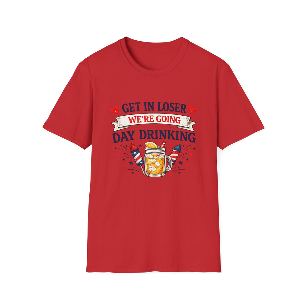 Get In Loser We're Going Day Drinking T-Shirt | Cocktail Graphic Tee