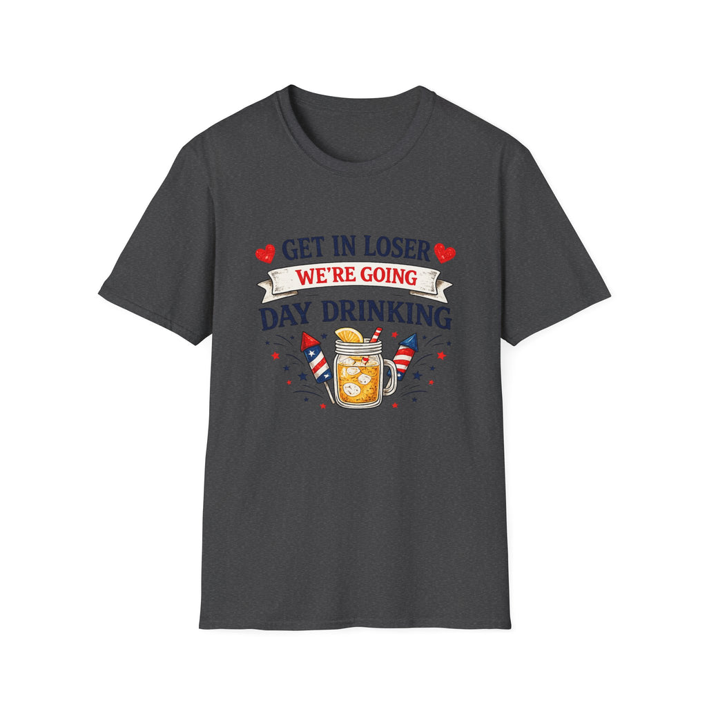Get In Loser We're Going Day Drinking T-Shirt | Cocktail Graphic Tee