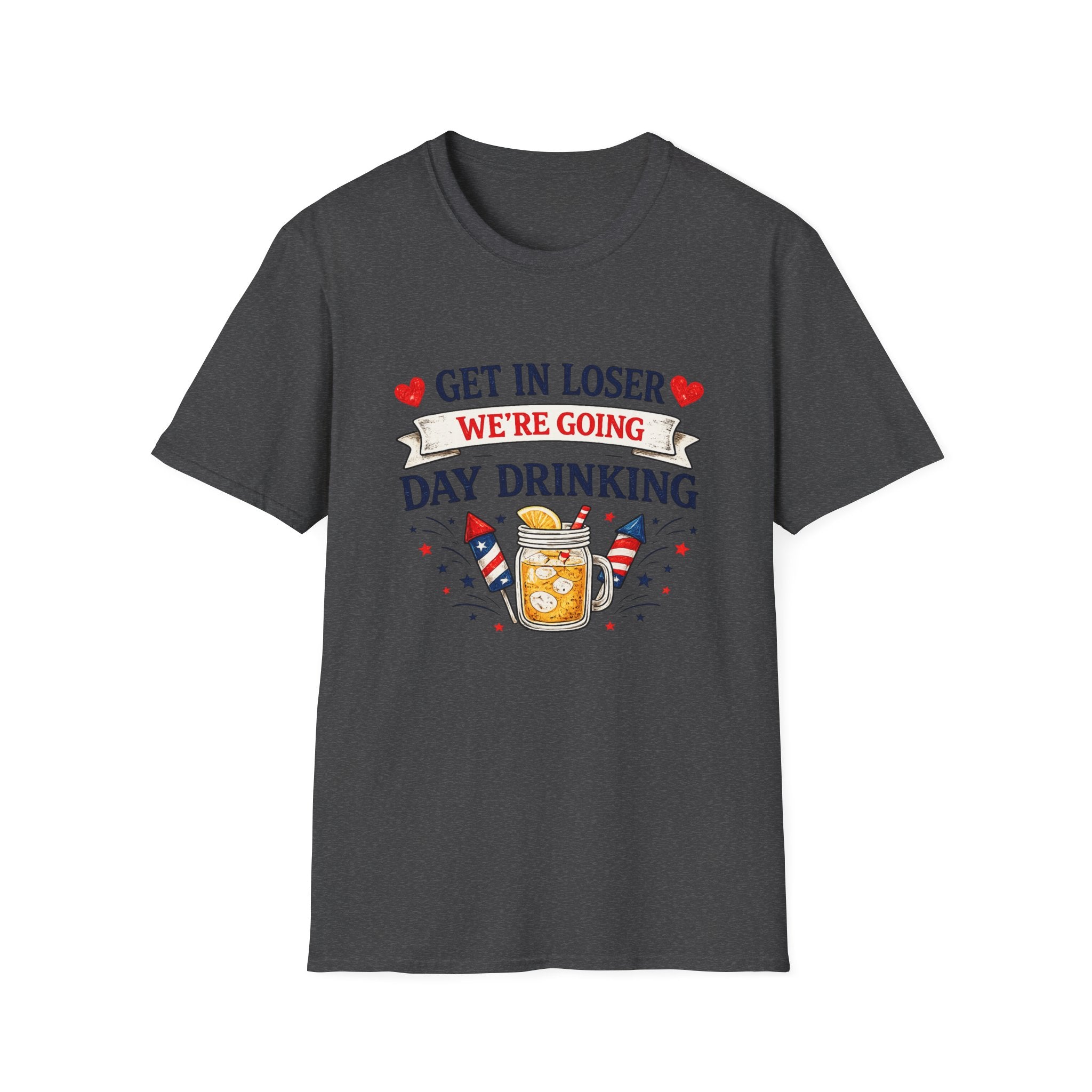 Get In Loser We're Going Day Drinking T-Shirt | Cocktail Graphic Tee