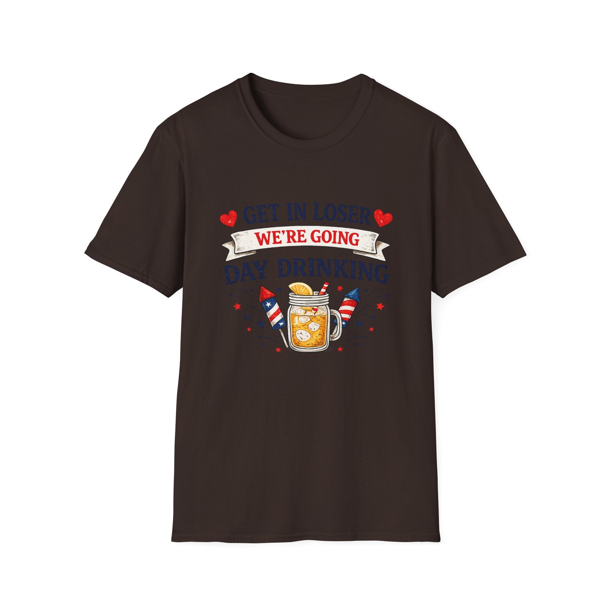 Get In Loser We're Going Day Drinking T-Shirt | Cocktail Graphic Tee