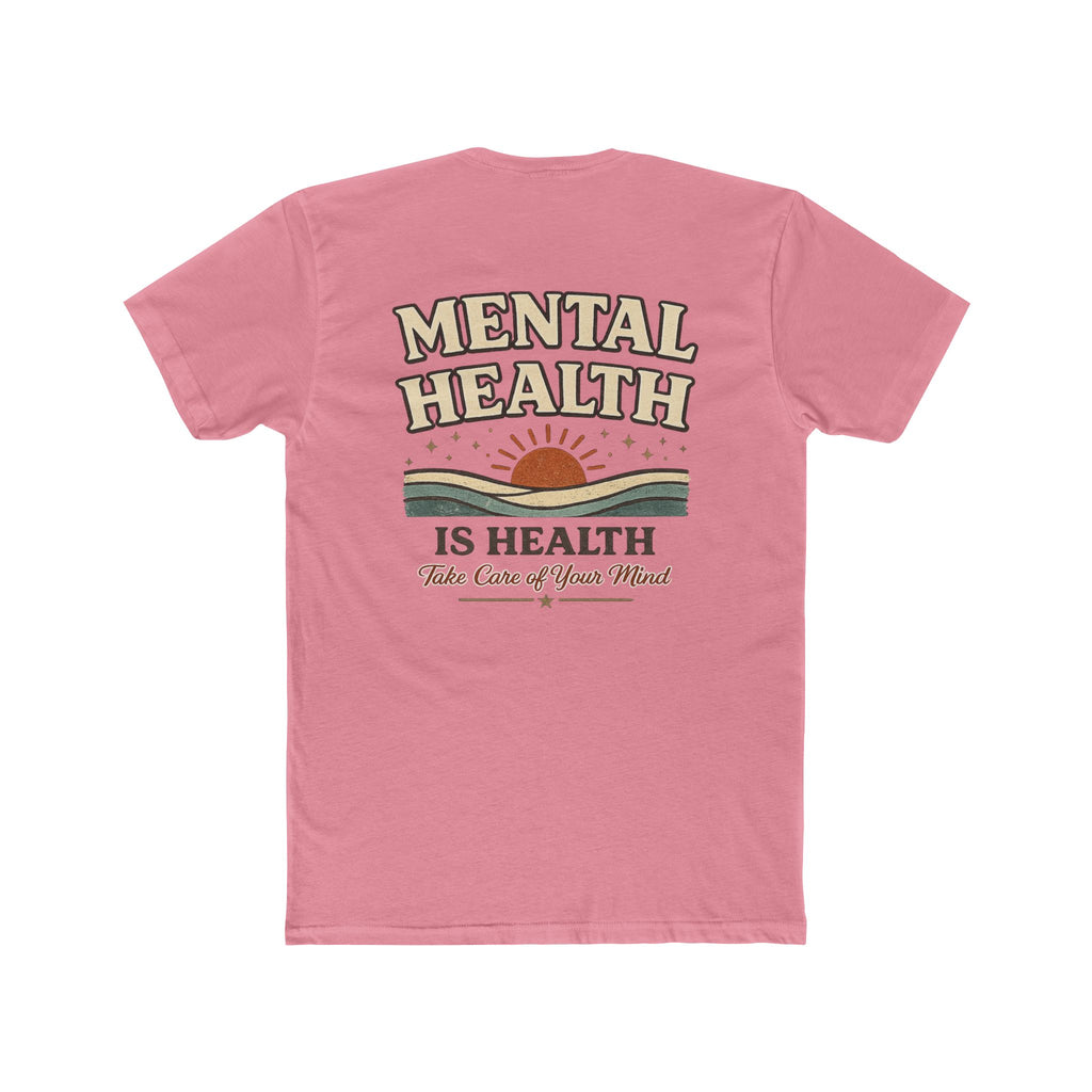 Mental Health Is Health Tee | Retro Sunrise, Take Care of Your Mind