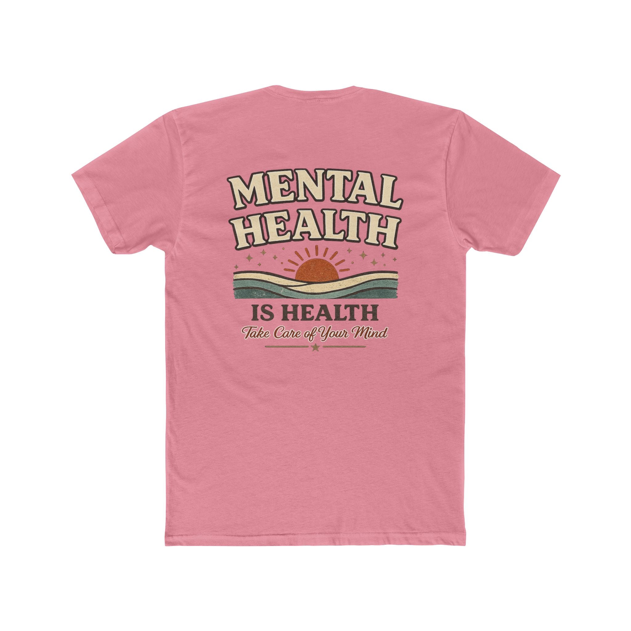 Mental Health Is Health Tee | Retro Sunrise, Take Care of Your Mind