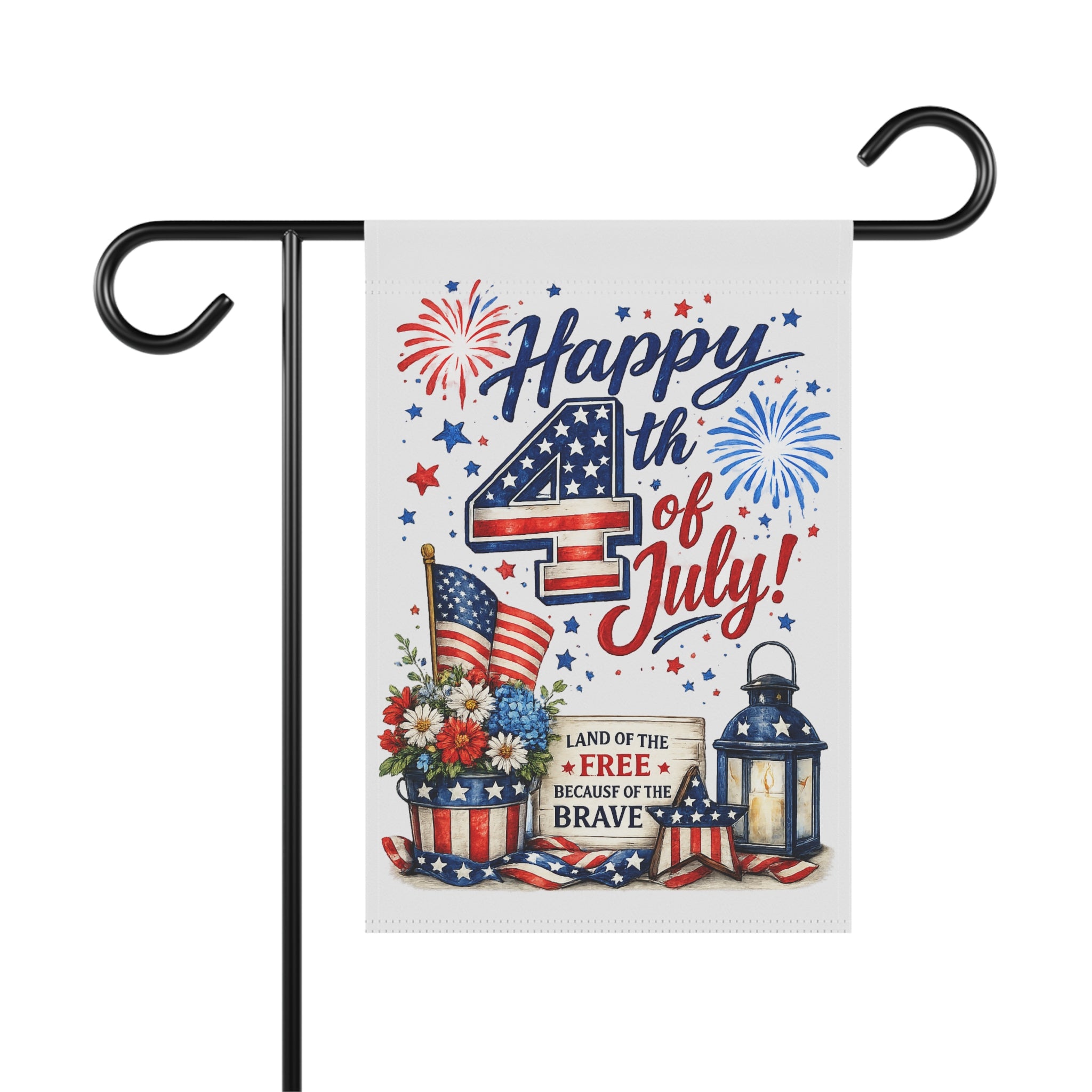 Happy 4th of July Garden Flag | Patriotic Garden Banner