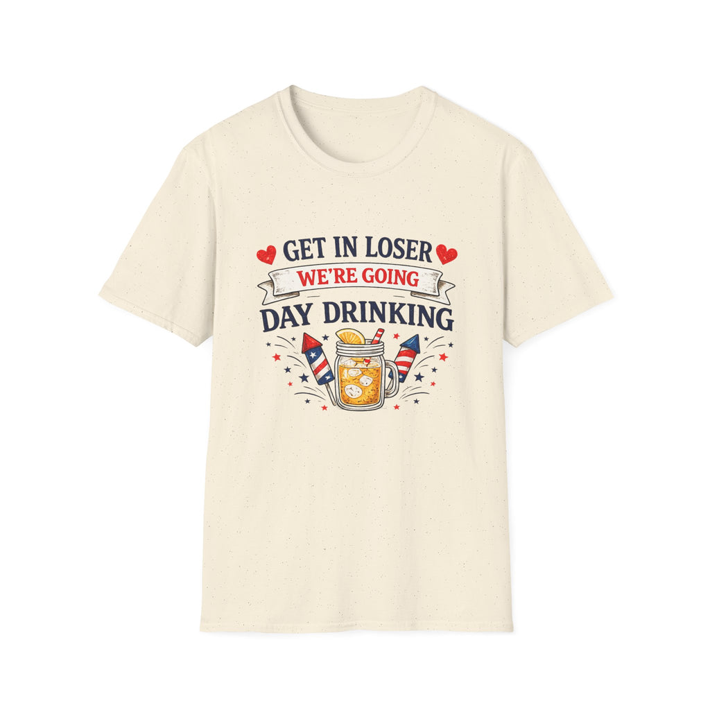 Get In Loser We're Going Day Drinking T-Shirt | Cocktail Graphic Tee